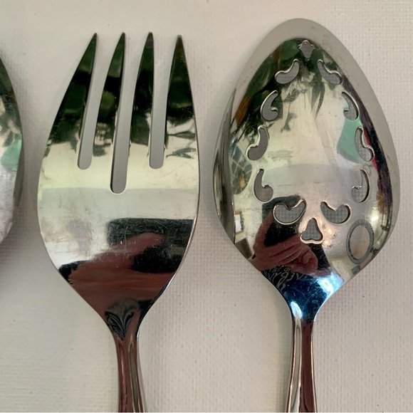 Oneida Community Venetia Stainless Flatware Serving Pieces Hostess Set Lot of 4 - Picture 7 of 9